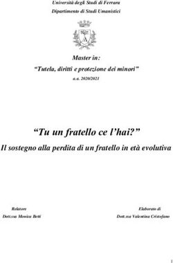 "Tu un fratello ce l'hai?" - Il sostegno alla perdita di un fratello in età evolutiva - Master