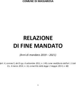 RELAZIONE DI FINE MANDATO - COMUNE DI MASSAROSA - (Anni di mandato 2019 - 2021)