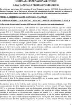 SISTEMA LICENZE NAZIONALI 2019/2020 LEGA NAZIONALE PROFESSIONISTI SERIE B - FIGC