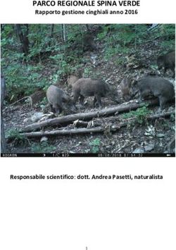 PARCO REGIONALE SPINA VERDE - Rapporto gestione cinghiali anno 2016 - Responsabile scientifico: dott. Andrea Pasetti, naturalista