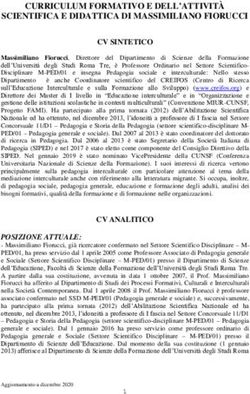 CURRICULUM FORMATIVO E DELL'ATTIVIT&Agrave; SCIENTIFICA E DIDATTICA DI MASSIMILIANO FIORUCCI - SIPED
