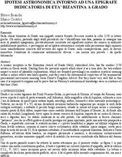 IPOTESI ASTRONOMICA INTORNO AD UNA EPIGRAFE DEDICATORIA DI ETA' BIZANTINA A GRADO