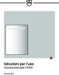 Istruzioni per l'uso AdoraLavastoviglie V4000 - Lavastoviglie - V-Zug AG