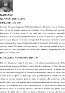 RIASSUNTO GIOVANNI BOCCACCIO L'INFANZIA (1313-1327) - IPS Mario Carrara