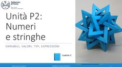 Unit&agrave; P2: Numeri e stringhe - VARIABILI, VALORI, TIPI, ESPRESSIONI - Politecnico di Torino