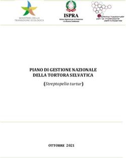 PIANO DI GESTIONE NAZIONALE DELLA TORTORA SELVATICA - (Streptopelia turtur) OTTOBRE 2021