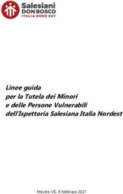 Linee guida per la Tutela dei Minori e delle Persone Vulnerabili dell'Ispettoria Salesiana Italia Nordest - Mestre-VE, 8 febbraio 2021 ...