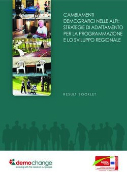 Cambiamenti demografiCi nelle alpi: strategie di adattamento per la programmazione e lo sviluppo regionale - result booKlet