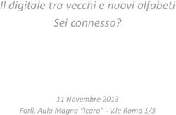 Il digitale tra vecchi e nuovi alfabeti Sei connesso? - 11 Novembre 2013 Forlì, Aula Magna "Icaro" - V.le Roma 1/3