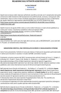 RELAZIONE SULL'ATTIVIT&Agrave; SCIENTIFICA 2019 - EvanLab