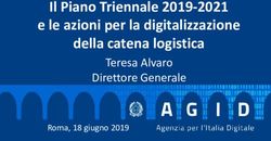 Il Piano Triennale 2019-2021 e le azioni per la digitalizzazione della catena logistica - Teresa Alvaro Direttore Generale