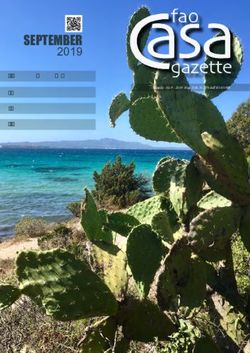 SEPTEMBER 2019 - SALENTO TERRA DI ARTISTI - VALENCIA - RANDAGISMO - CAPRI - FAO Staff Coop