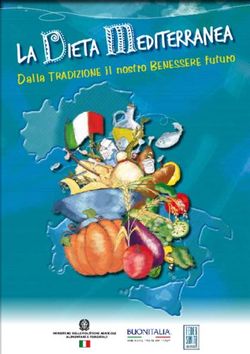 Dalla TRADIZIONE il nostro BENESSERE futuro