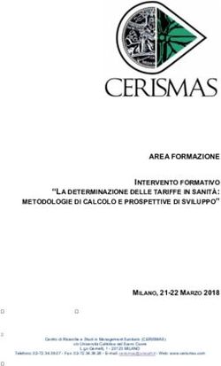 AREA FORMAZIONE INTERVENTO FORMATIVO "LA DETERMINAZIONE DELLE TARIFFE IN SANITÀ: METODOLOGIE DI CALCOLO E PROSPETTIVE DI SVILUPPO" - cerismas