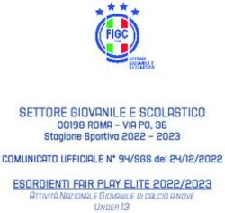 SETTORE GIOVANILE E SCOLASTICO ESORDIENTI FAIR PLAY ELITE 2022/2023 - 00198 ROMA - VIA PO, 36 - FIGC