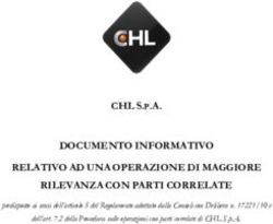 DOCUMENTO INFORMATIVO RELATIVO AD UNA OPERAZIONE DI MAGGIORE RILEVANZA CON PARTI CORRELATE