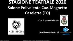 STAGIONE TEATRALE 2020 - Salone Polivalente Cav. Magnetto Caselette (TO) Con il patrocinio del - Vallesusa Tesori