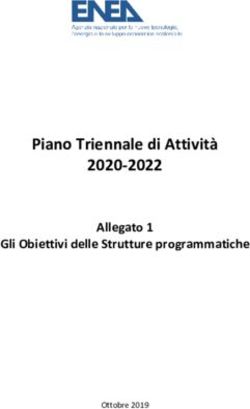 Piano Triennale di Attività 2020-2022 - Gli Obiettivi delle Strutture programmatiche - Allegato 1 "Gli ...