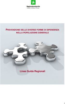 Linee Guida Regionali - PREVENZIONE DELLE DIVERSE FORME DI DIPENDENZA NELLA POPOLAZIONE GENERALE
