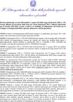 Il Sottosegretario di Stato delle politiche agricole alimentari e forestali