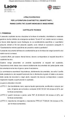 APPALTO SPECIFICO PER LA FORNITURA DI ANTISETTICI, DISINFETTANTI , PANNO CARTA TNT, GUANTI MONOUSO E MASCHERINE CAPITOLATO TECNICO - Sardegna ...