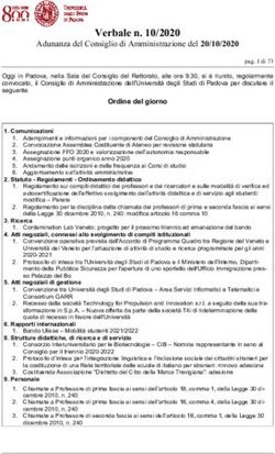 Verbale n. 10/2020 Adunanza del Consiglio di Amministrazione del 20/10/2020 - Unipd