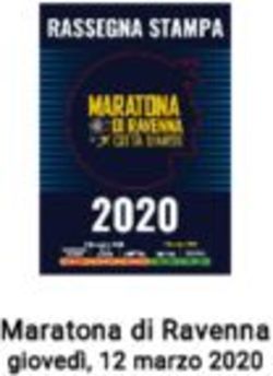 Maratona di Ravenna giovedì, 12 marzo 2020