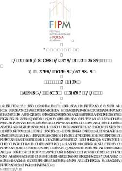 PROGRAMMA Festival Internazionale di Poesia di Milano 2019 IV Edizione: Il gioco del mondo maggio Ex Fornace - Alzaia Naviglio Pavese, 16