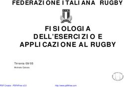 FISIOLOGIA DELL'ESERCIZIO E APPLICAZIONE AL RUGBY - FEDERAZIONE ITALIANA RUGBY - Tirrenia 09/05