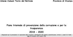 Piano triennale di prevenzione della corruzione e per la trasparenza 2018 2020