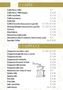 I caffe' - Festina Lente Bistrot
