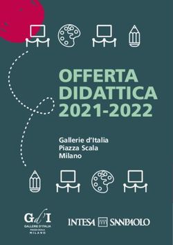 OFFERTA DIDATTICA 2021-2022 - Gallerie d'Italia Piazza Scala Milano - Gallerie d'Italia