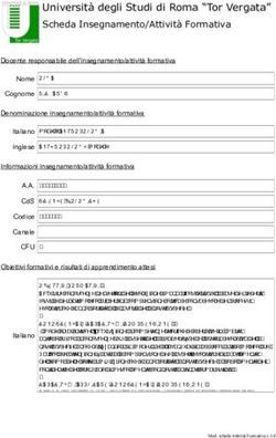 Università degli Studi di Roma "Tor Vergata" Scheda Insegnamento/Attività Formativa