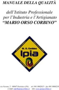 "MARIO ORSO CORBINO" per l'Industria e l'Artigianato - MANUALE DELLA QUALITÀ