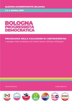 ELEZIONI AMMINISTRATIVE BOLOGNA - 3 e 4 ottobre 2021 PROGRAMMA DELLA COALIZIONE DI CENTROSINISTRA a sostegno della candidatura di Matteo Lepore a ...