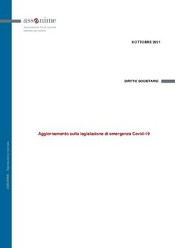 6 OTTOBRE 2021 - Aggiornamento sulla legislazione di emergenza Covid-19