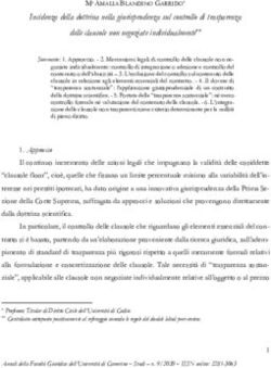 Incidenza della dottrina nella giurisprudenza sul controllo di trasparenza delle clausole non negoziate individualmente