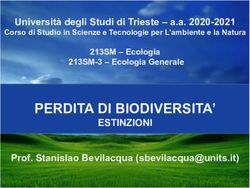 PERDITA DI BIODIVERSITA' - ESTINZIONI - Università degli Studi di Trieste - a.a. 2020-2021 - Prof. Stanislao Bevilacqua () ...
