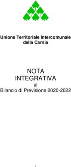 NOTA INTEGRATIVA al Bilancio di Previsione 2020-2022 - Unione Territoriale Intercomunale - Comunit&agrave; di montagna della Carnia