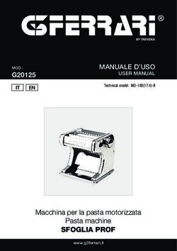 MANUALE D'USO USER MANUAL - G20125