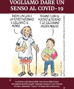 VOGLIAMO DARE UN SENSO AL COVID-19 - Le alunne e gli alunni delle classi terze della Scuola Secondaria di primo grado "Amerigo Vespucci", per ...