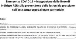 Emergenza COVID 19 - Integrazione delle linee di indirizzo RER sulla prevenzione delle lesioni da pressione nell'assistenza ospedaliera e territoriale