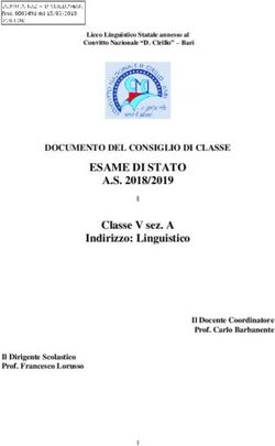 ESAME DI STATO A.S. 2018/2019 - Classe V sez. A Indirizzo: Linguistico - Il Convitto Cirillo
