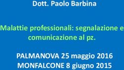 Dott. Paolo Barbina Malattie professionali: segnalazione e comunicazione al pz. PALMANOVA 25 maggio 2016 MONFALCONE 8 giugno 2015