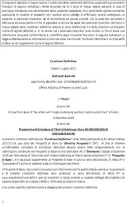 Condizioni Definitive - Deutsche Bank