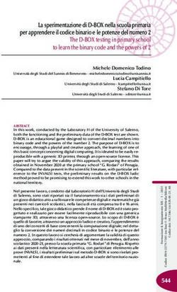 La sperimentazione di D-BOX nella scuola primaria per apprendere il codice binario e le potenze del numero 2 The D-BOX testing in primary school ...