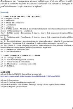 Regolamento per l'occupazione di suolo pubblico per il ristoro all'aperto delle attività di somministrazione di alimenti e bevande e di vendita al ...
