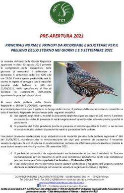 PRE-APERTURA 2021 PRINCIPALI NORME E PRINCIPI DA RICORDARE E RISPETTARE PER IL PRELIEVO DELLO STORNO NEI GIORNI 1 E 5 SETTEMBRE 2021 - Federcaccia ...