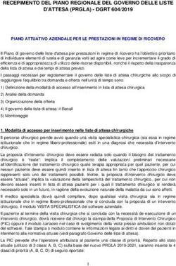 RECEPIMENTO DEL PIANO REGIONALE DEL GOVERNO DELLE LISTE D'ATTESA (PRGLA) DGRT 604/2019
