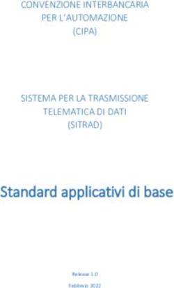 Standard applicativi di base - CONVENZIONE INTERBANCARIA PER L'AUTOMAZIONE (CIPA) SISTEMA PER LA TRASMISSIONE TELEMATICA DI DATI (SITRAD)